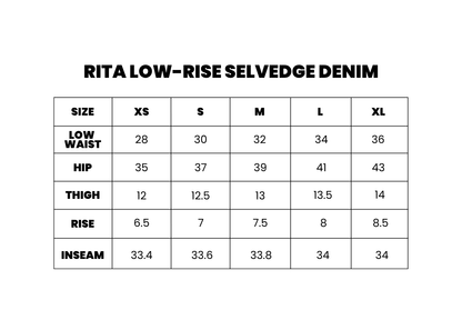Rita Low-Rise Selvedge Denim